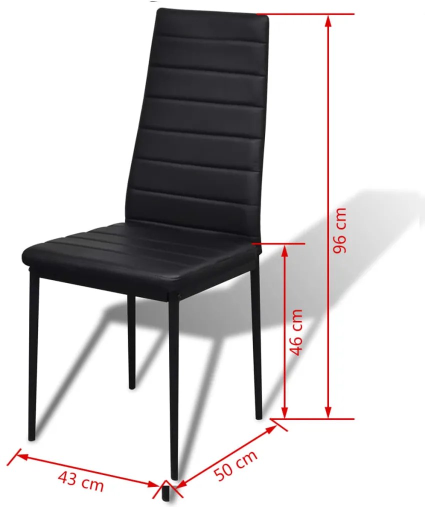 Conjunto mesa de jantar 7 pcs preto