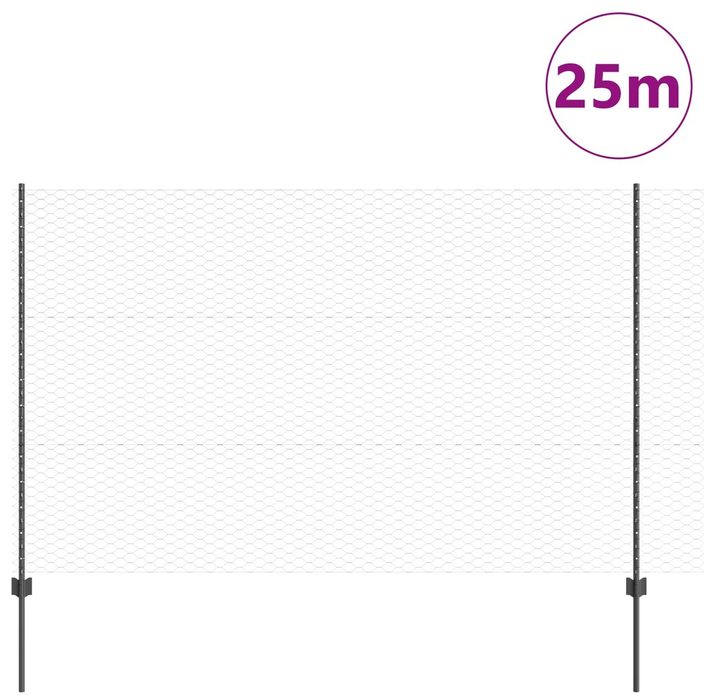Conjunto de Cerca de Jardim Conjunto de 2 Cinza