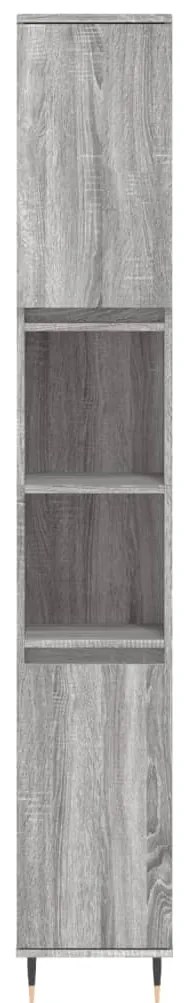 3 pcs Conjunto móveis casa de banho madeira proc. cinza sonoma