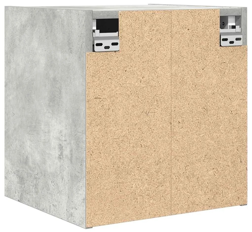 Mesa de cabeceira de parede 38x34x40 cm cinza cimento