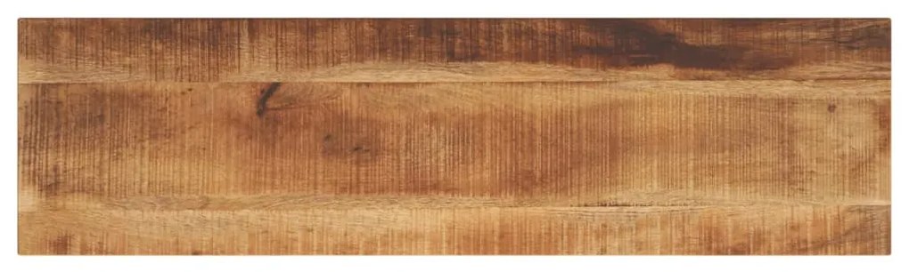 vidaXL Tampo de mesa retangular 100x20x2,5 cm mangueira áspera maciça