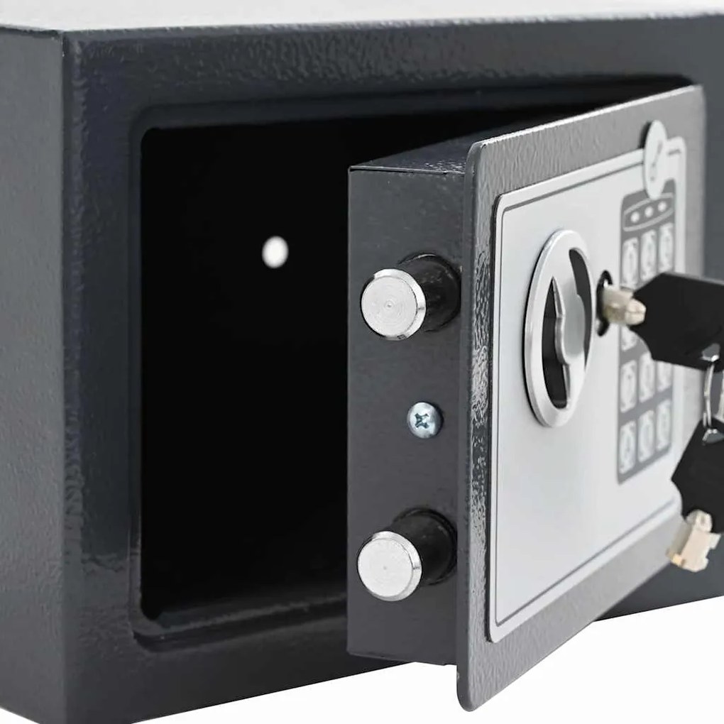 Cofre Digital Electrónico Cinza Escuro 23x17x17 cm Aço