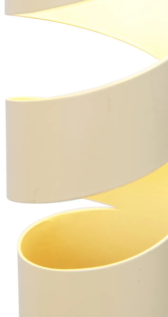 Candeeiro suspenso moderno preto com taupe e bege 6 luzes - Stream