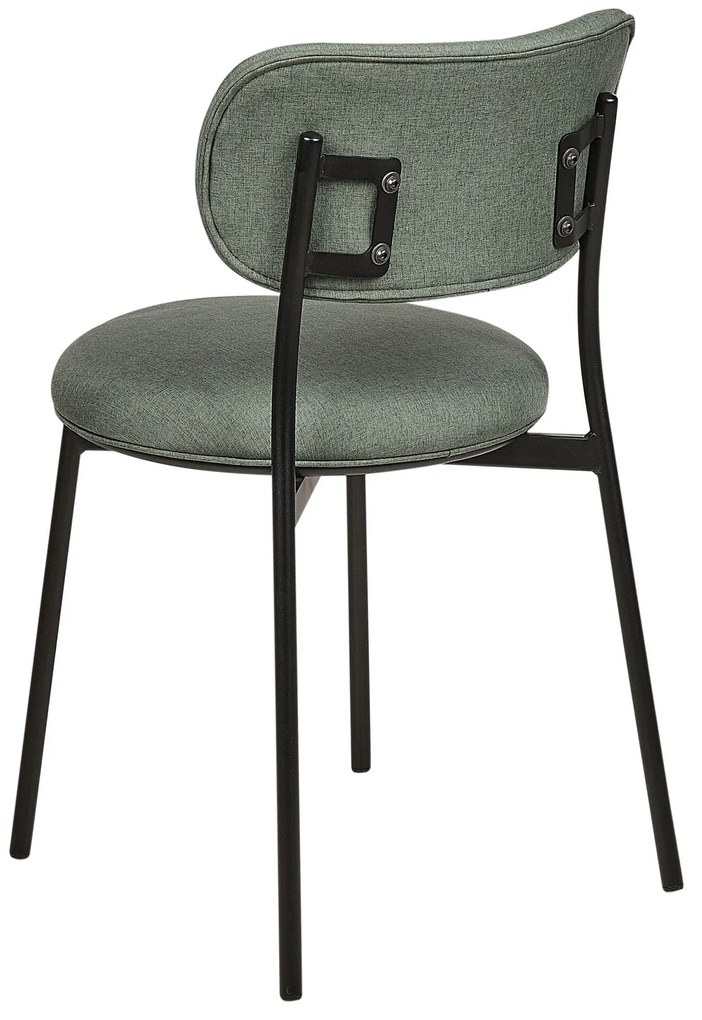 Conjunto de 2 cadeiras de jantar em tecido verde CASEY Beliani