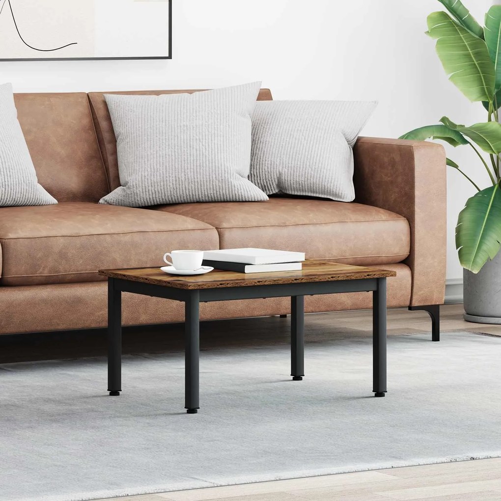 vidaXL Mesa de centro Madeira antiga 70 x 50 x 36 cm