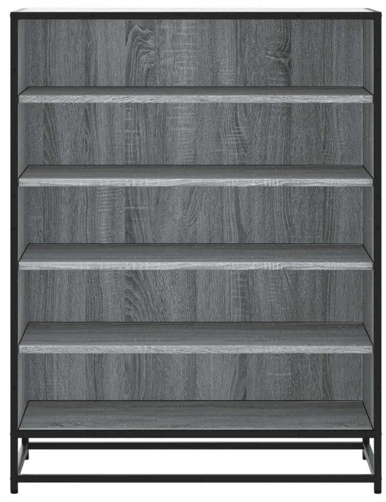 Sapateira 75x38x97,5 cm deriv. de madeira/metal cinzento sonoma