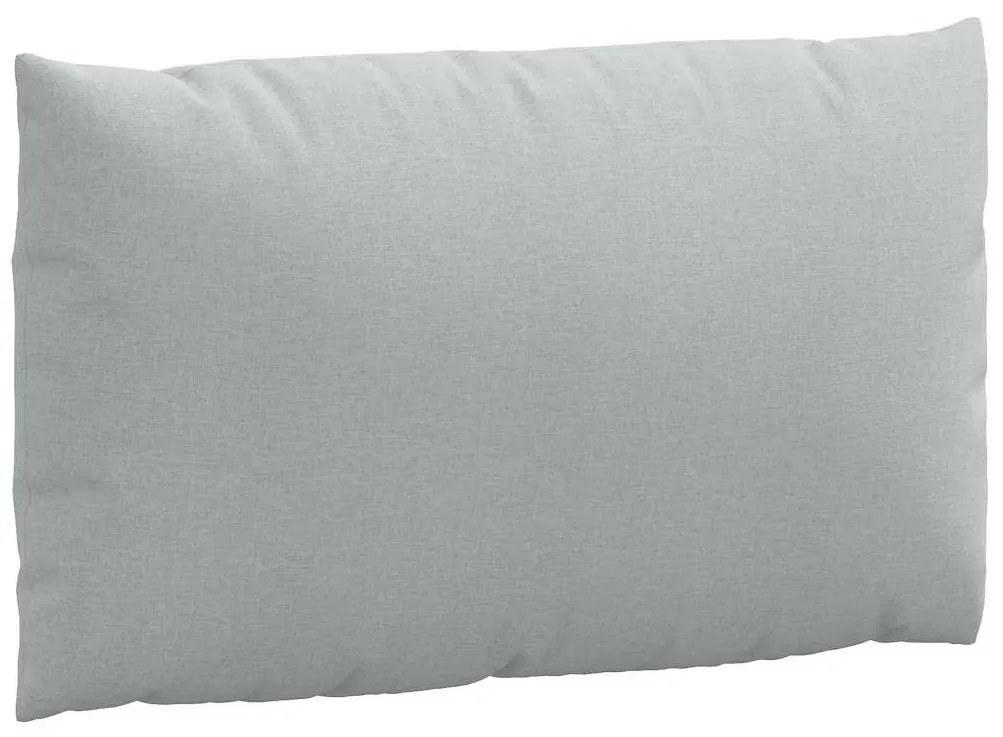 Almofadões de paletes 2 pcs mesclado tecido cinza-claro