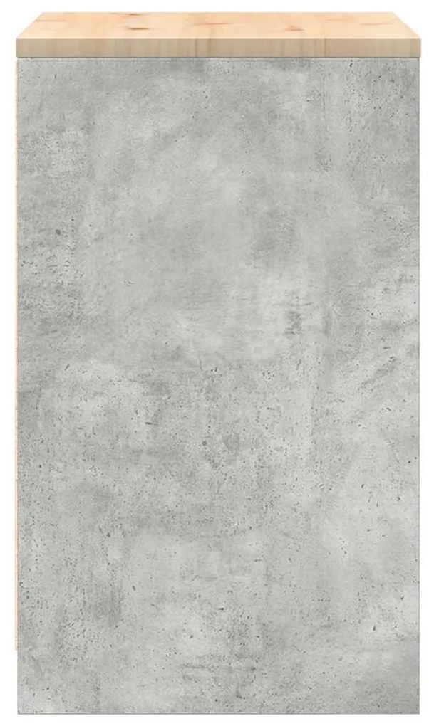 Armário de arrumação de garagem Betão Cinzento 60x51x85 cm
