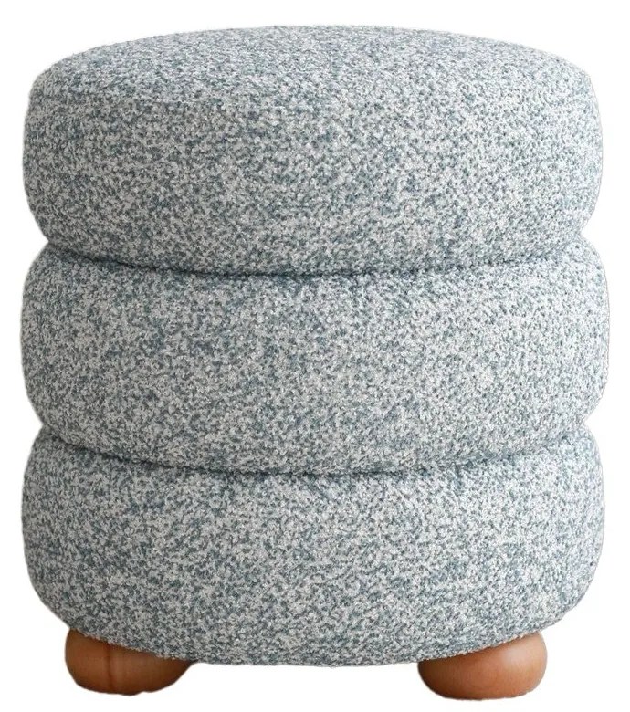 Pouffe Boumy – Azul Cinza – 42x44x42 cm