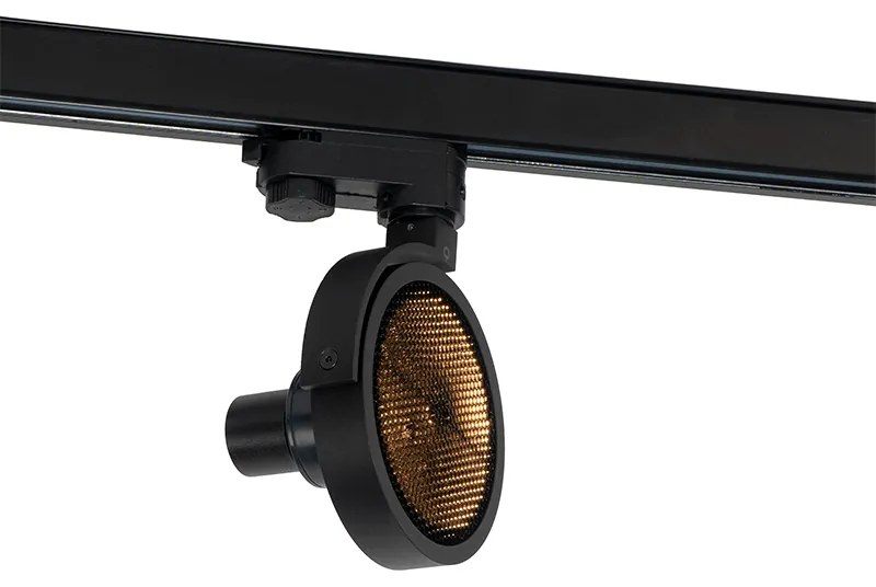 Projetores de calha modernos trifásicos pretos - Master 111 Honey Moderno