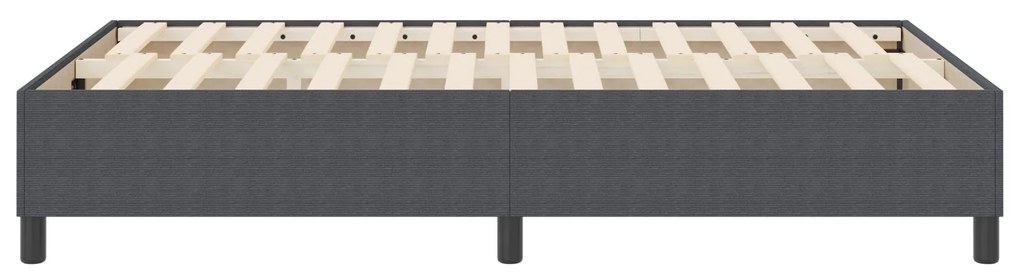 Cama Box Spring vidaXL Cinza Escuro 120x200 cm Tecido Cordinho