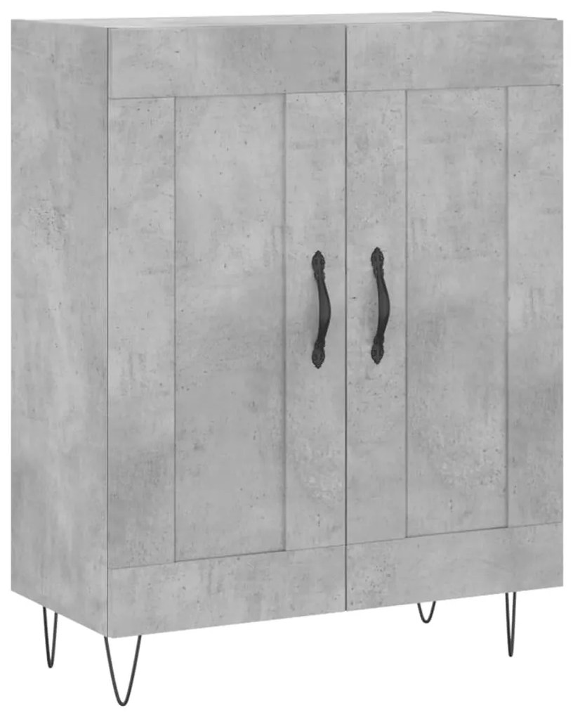 Armário alto 69,5x34x180 cm derivados de madeira cinza cimento