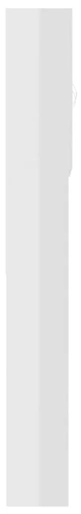 Armário máquina lavar roupa 64x25,5x190 cm branco brilhante