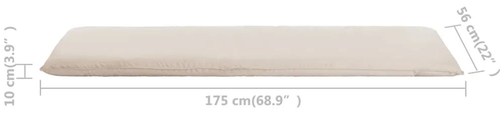 Espreguiçadeira dobrável tecido oxford branco nata