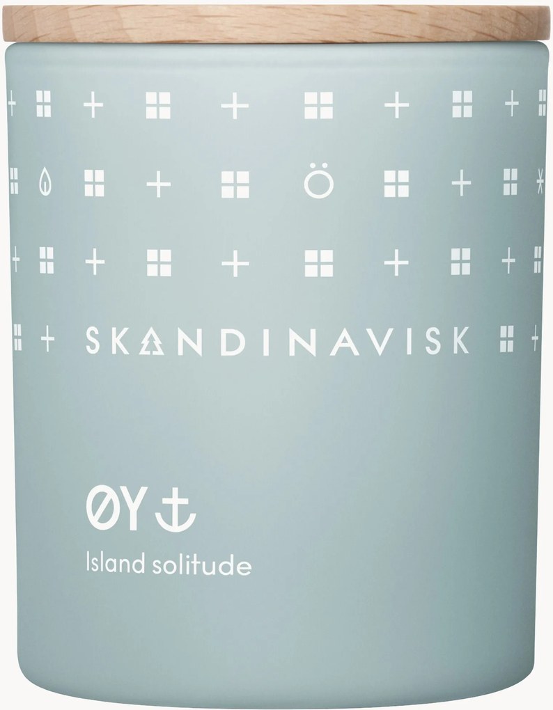Vela perfumada mini Øy (maçã silvestre, rosa canina, musgo aquático, folhas verdes)