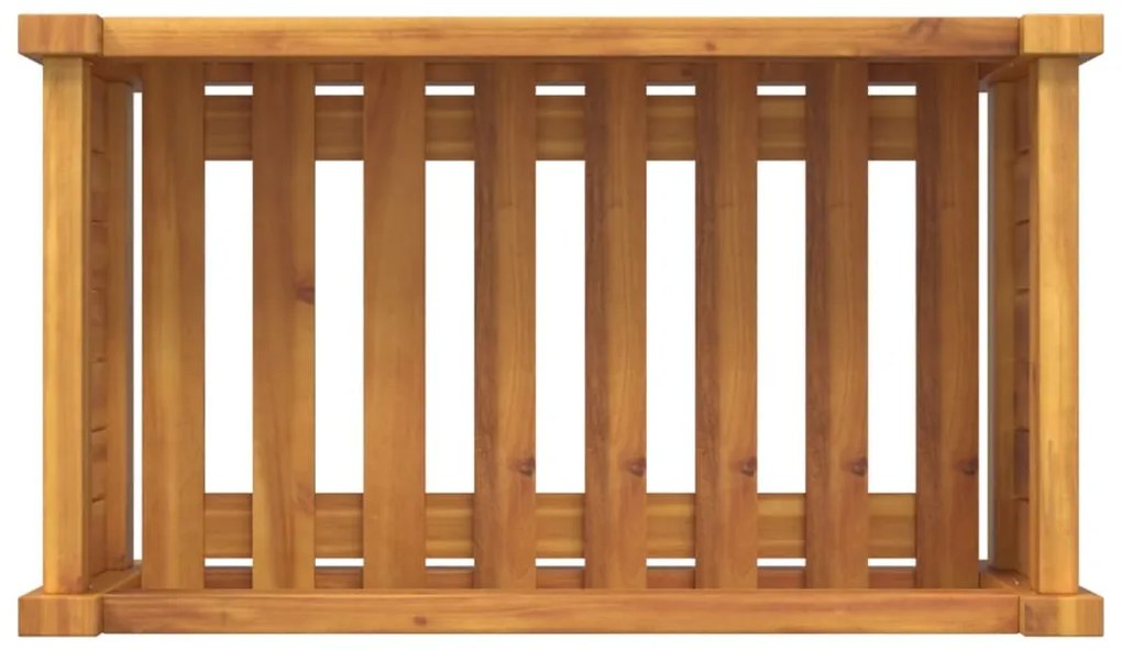 Vaso/floreira de jardim com forro 54x31x30 cm acácia maciça