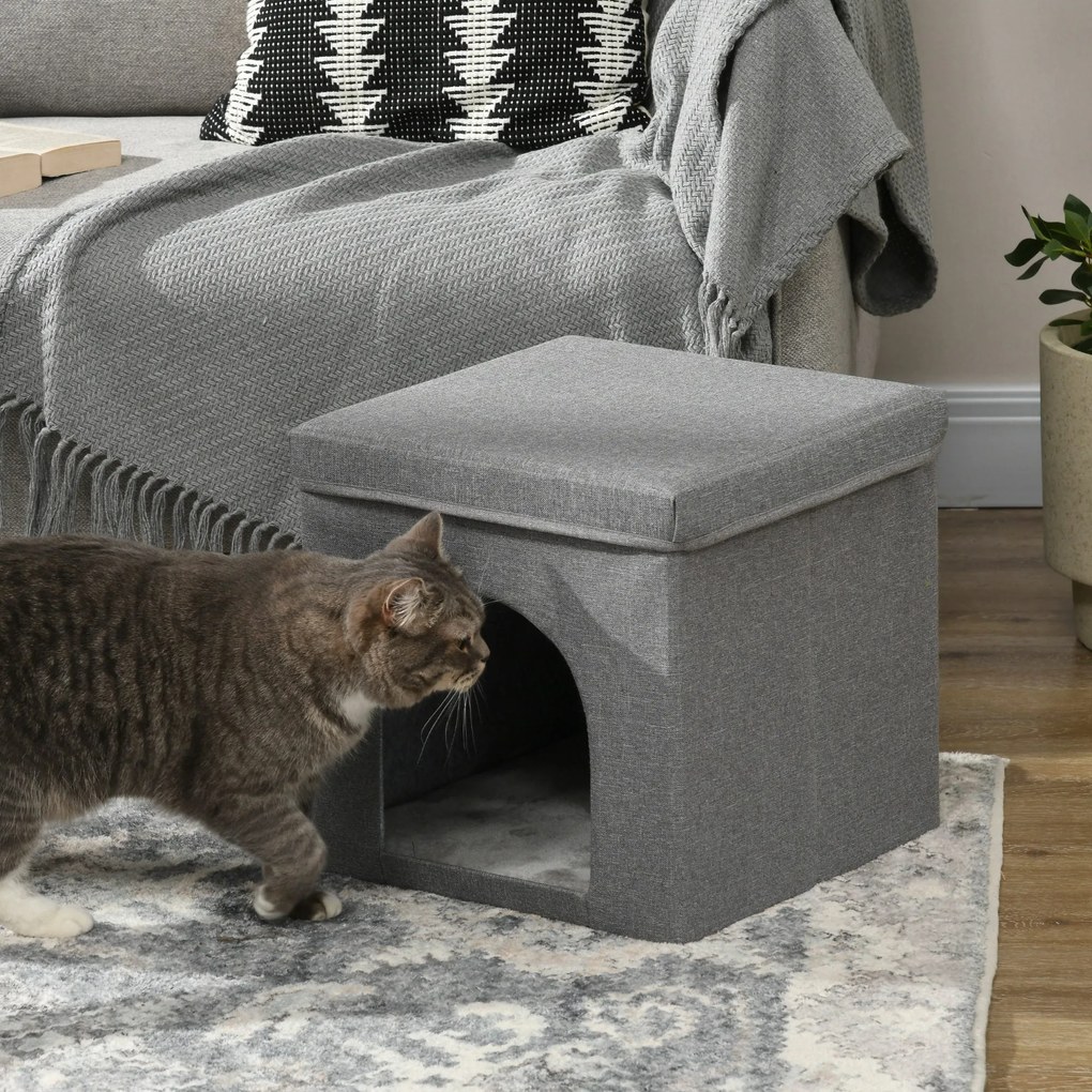 PawHut Casa para Gatos Cama para Gatos Casa para Gatos com Placa de Ar