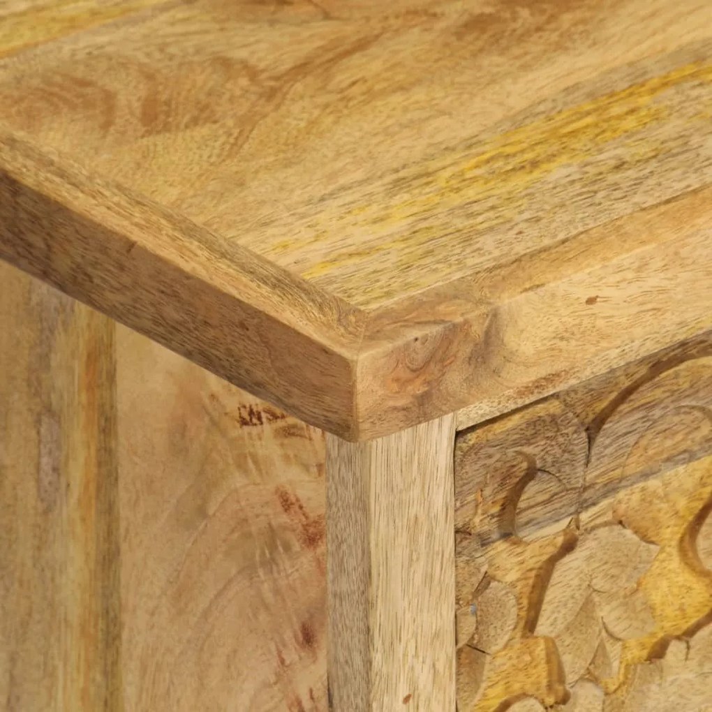 Mesa de cabeceira em madeira de mangueira maciça 40x30x50 cm