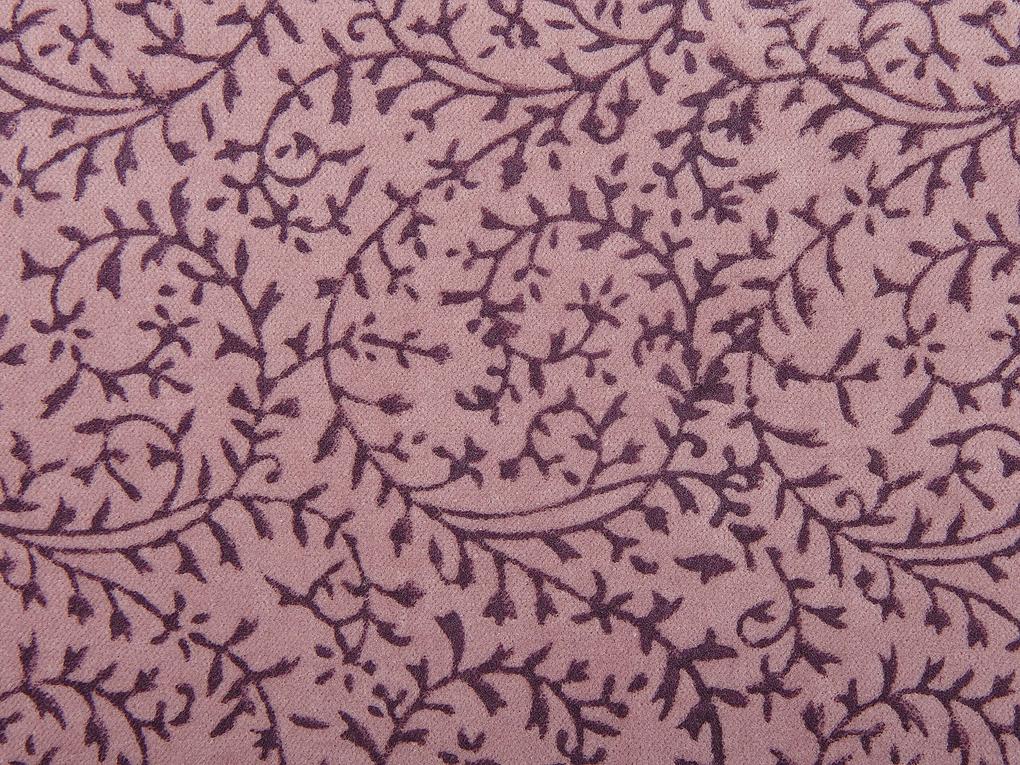 Almofada decorativa 45 x 45 cm em veludo rosa ROMNEYA Beliani