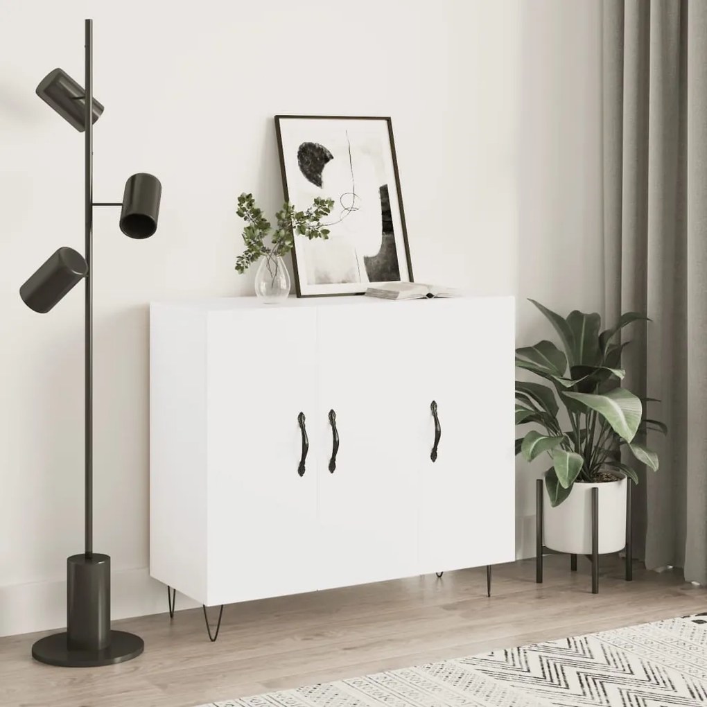 vidaXL Aparador 90x34x80 cm derivados de madeira branco