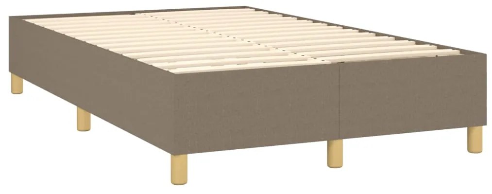 Cama com molas/colchão 120x200 cm tecido castanho-acinzentado