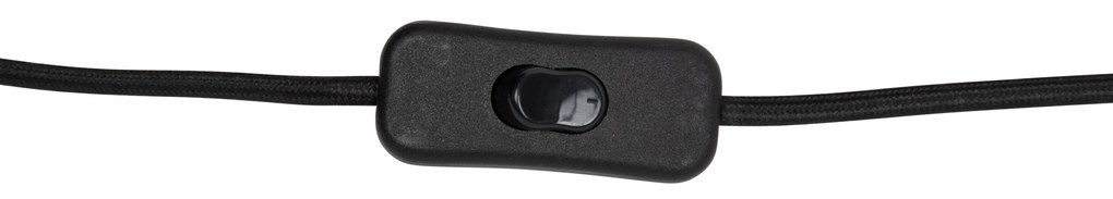 Candeeiro de Mesa Japandi Preto com Abajur Branco - Nori