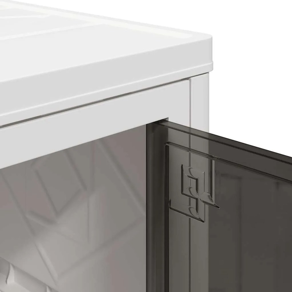 Caixa de arrumação empilhável rodas 3camadas 28L 48,5x29,5x86cm