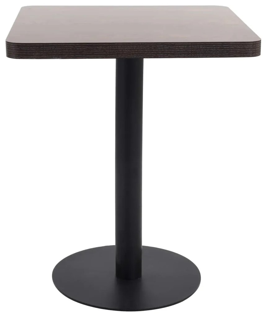 Mesa bistrô 60x60 cm MDF castanho-escuro