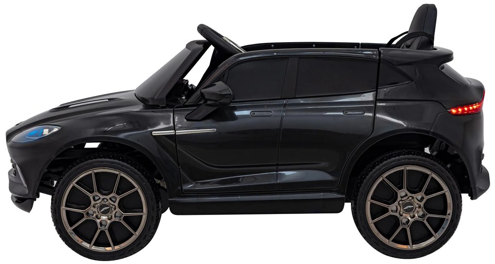 Carro elétrico para Crianças 12V 4x4 Aston Martin DBX Rodas de EVA, Assento de couro Preto