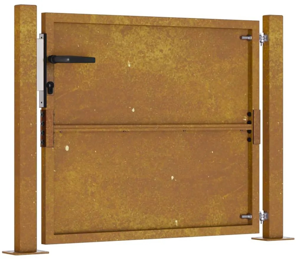 Portão de jardim 105x105 cm aço corten