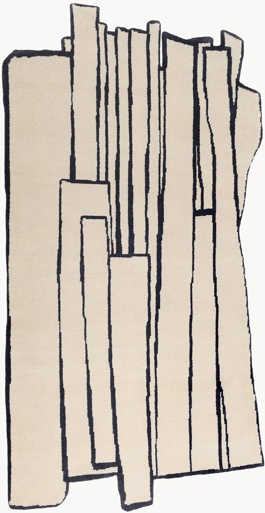 Tapete em lã artesanal Contour