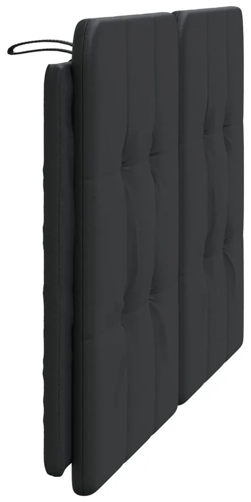 Almofadão de cabeceira 140 cm couro artificial preto