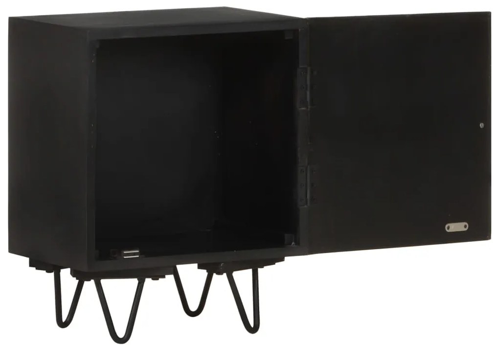 Mesa de cabeceira c/ frente bronze 40x30x50 cm mangueira maciça