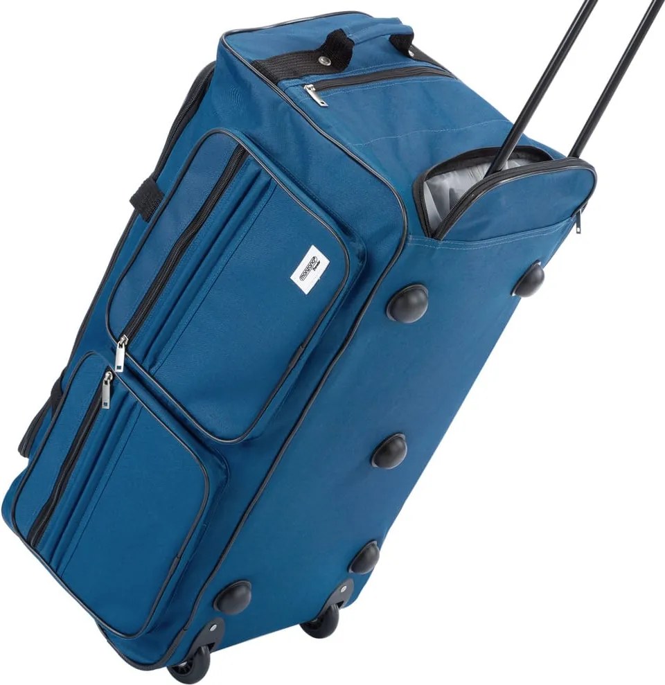 Saco de viagem com rodas 85L 70 x 36 x 34 cm azul
