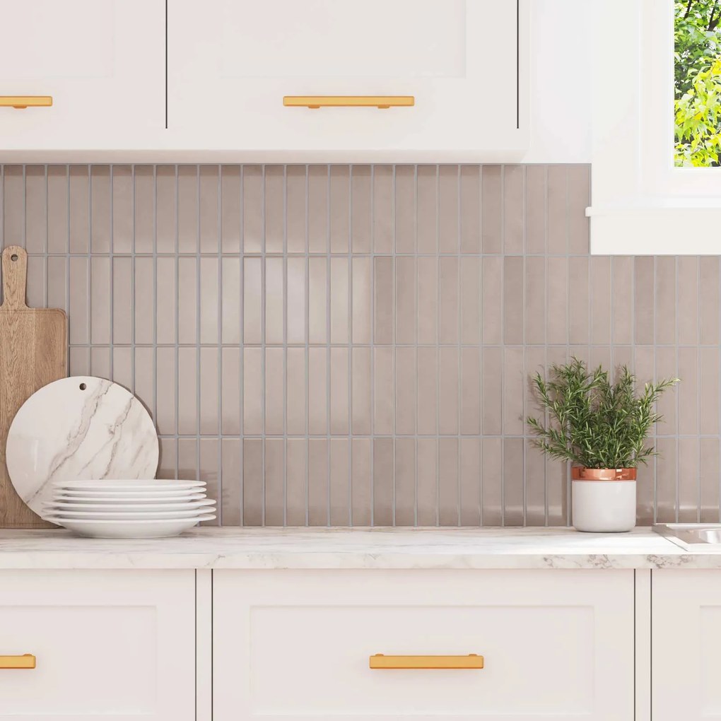 vidaXL Azulejo Retangular 10 pcs Bege Café 29 x 23 x 0,08 cm