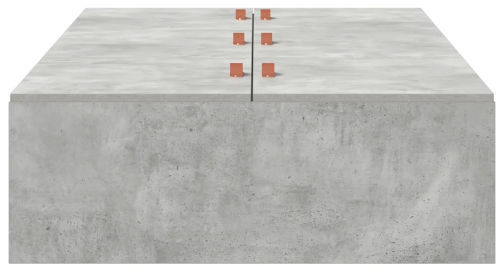 Cama de Armazenamento Cinza Concreto 90x200 cm