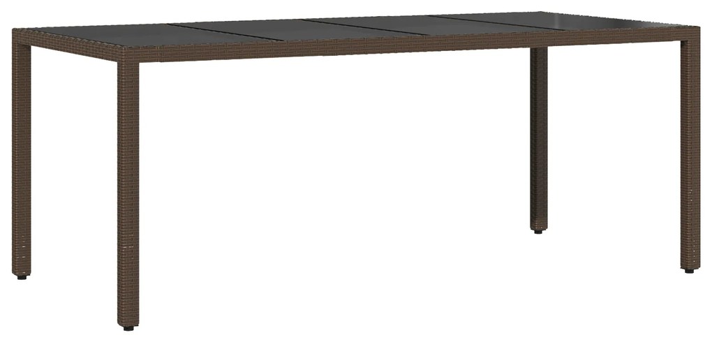 Conjunto de Jantar de Jardim de 9 Peças Marrom em Rattan Sintético