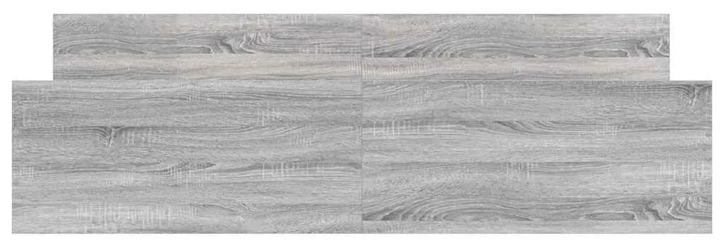 Estrutura cama c/ cabeceira e apoio pés 160x200 cm cinza sonoma