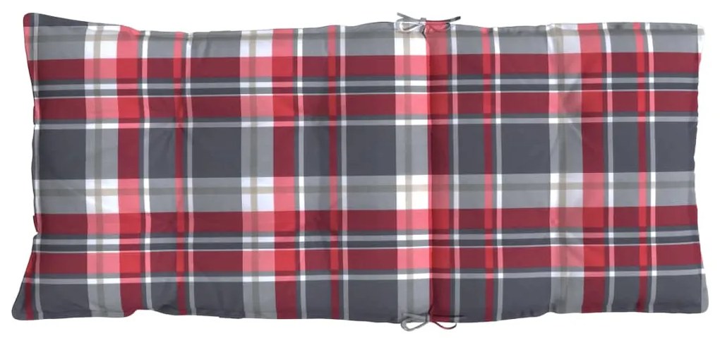 Almofadões cadeira encosto alto 2 pcs oxford xadrez vermelho