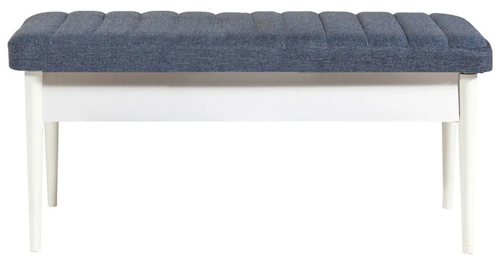 Bench Vina – Branco e Azul Escuro – 110x48x40 cm