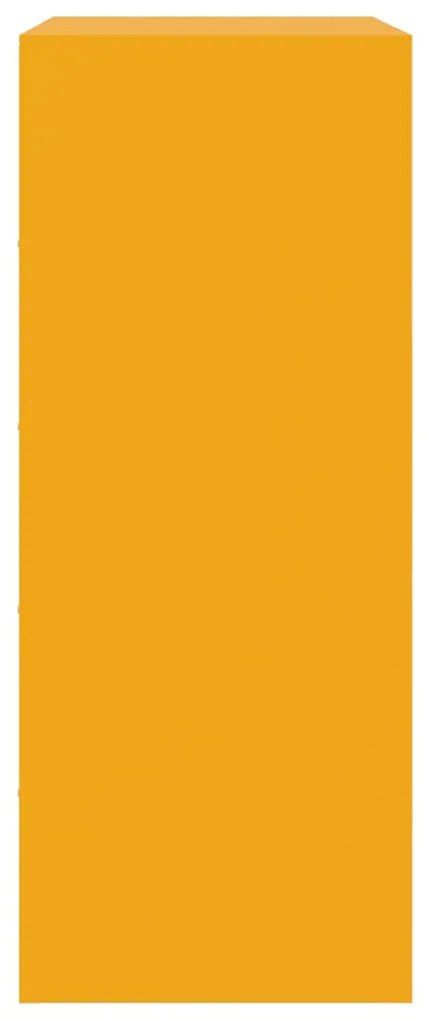 Aparador alto 67x39x95 cm aço amarelo mostarda
