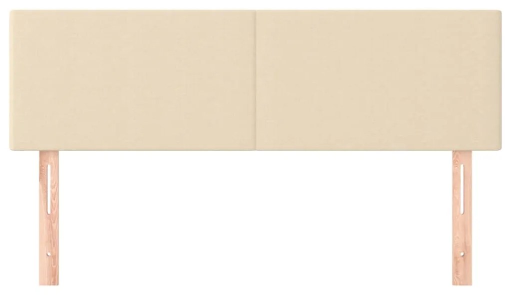 Cabeceira de cama 2 pcs tecido 72x5x78/88 cm creme