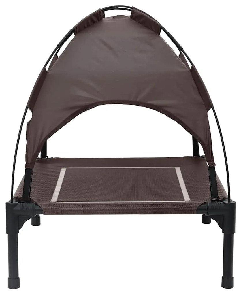 Cama Elevada para Cachorro Castanha Poliéster, Metal Médio