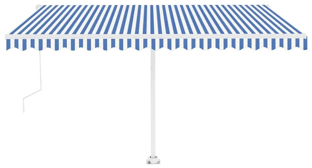 Toldo automático independente 400x300 cm azul e branco