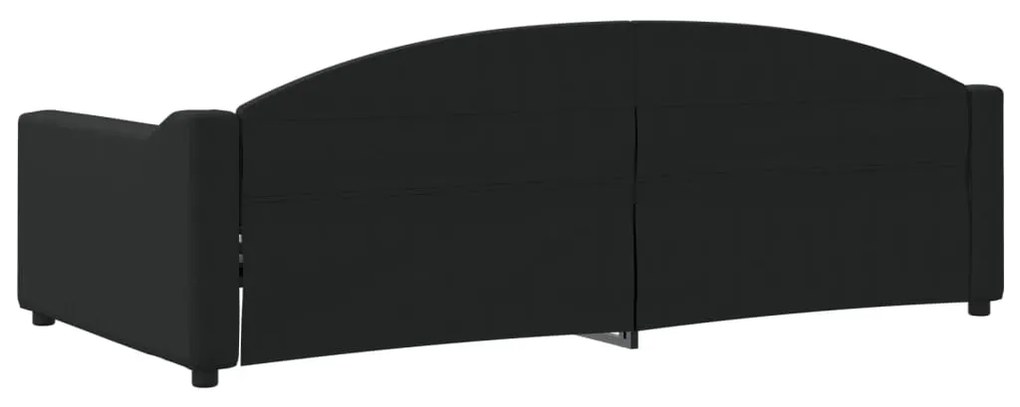 Sofá-cama 100x200 cm tecido preto