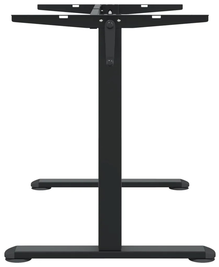 Estrutura de secretária de pé (94-135)x60x(70-114)cm aço preto