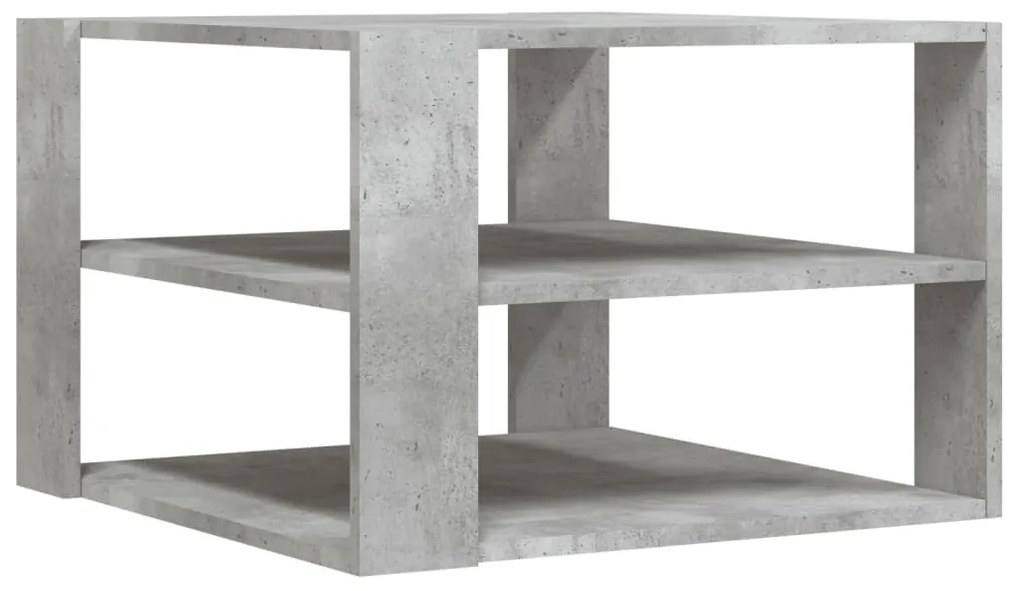 Mesa de centro 59,5x59,5x40 cm derivados madeira cinza-cimento