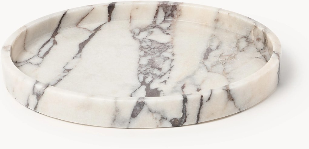 Tabuleiro decorativo em mármore Venice, Ø 35 cm