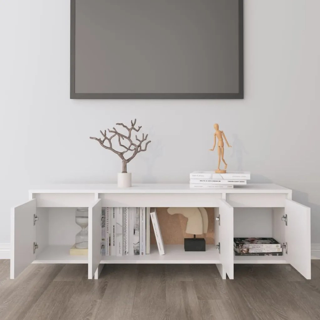 Móvel de TV 120x30x40,5 cm derivados de madeira branco