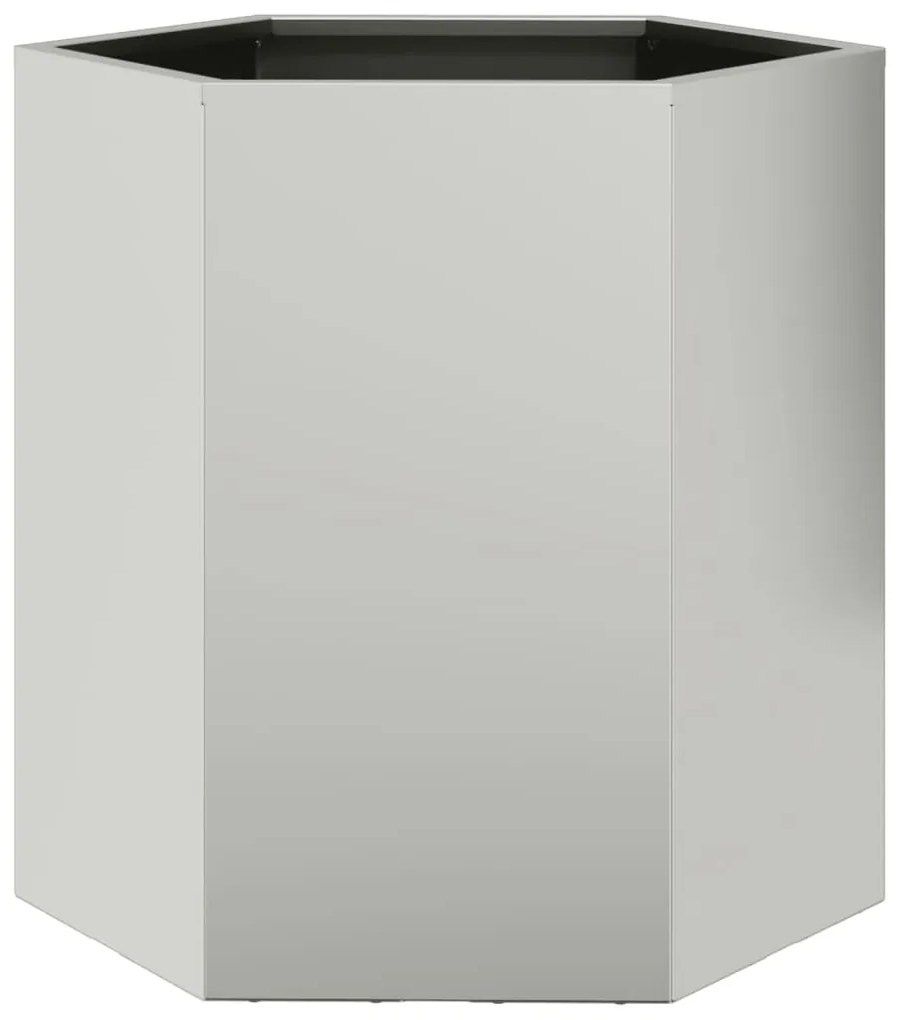 Vaso floreira de jardim hexagonal 46x40x45cm resistência ao aço